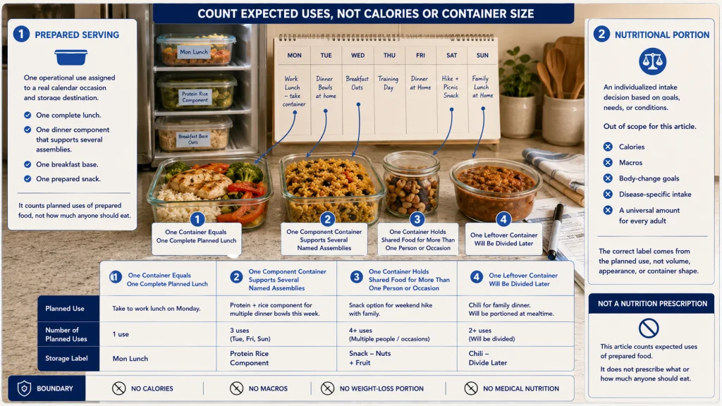 Prepared Serving Versus Nutritional Portion