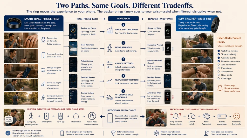 Ring vs Tracker Phone Dependence