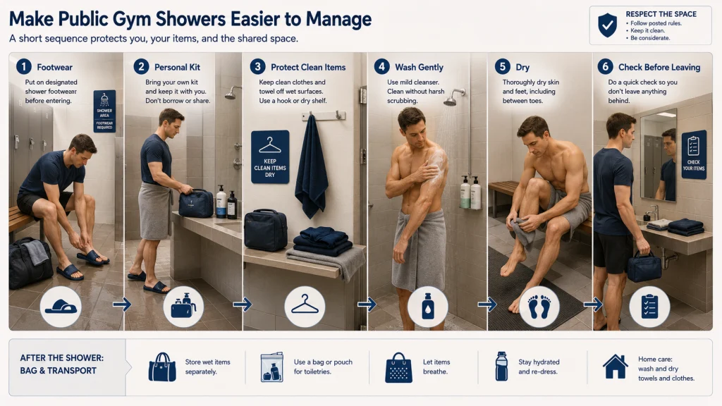 Shared Gym Shower Checklist