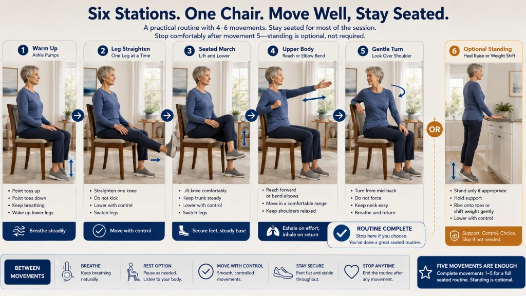 Six Movement Chair Exercise Routine