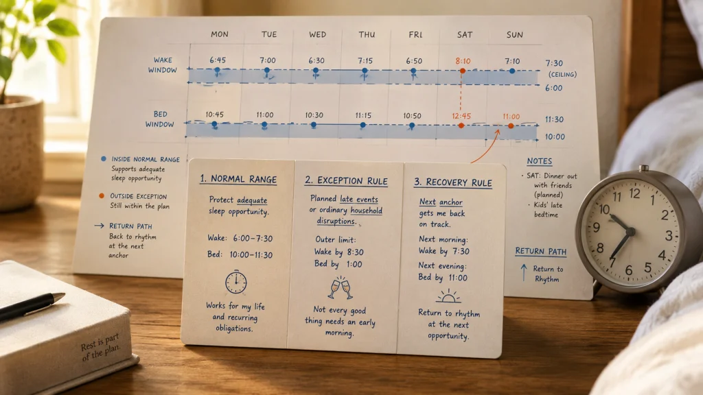 Sleep Schedule Maintenance Plan