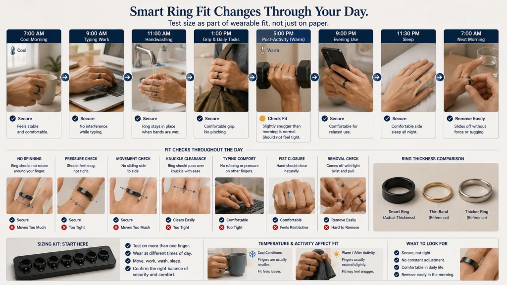 Smart Ring Fit Through the Day