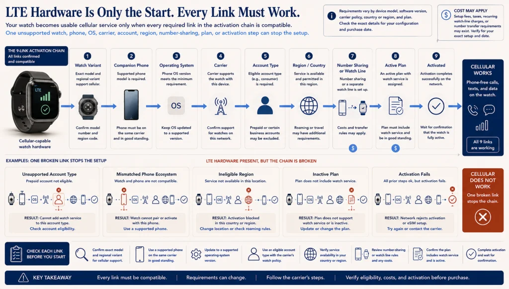 Smartwatch Cellular Activation Chain