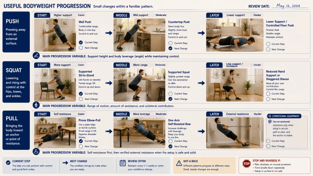Three Bodyweight Progression Ladders
