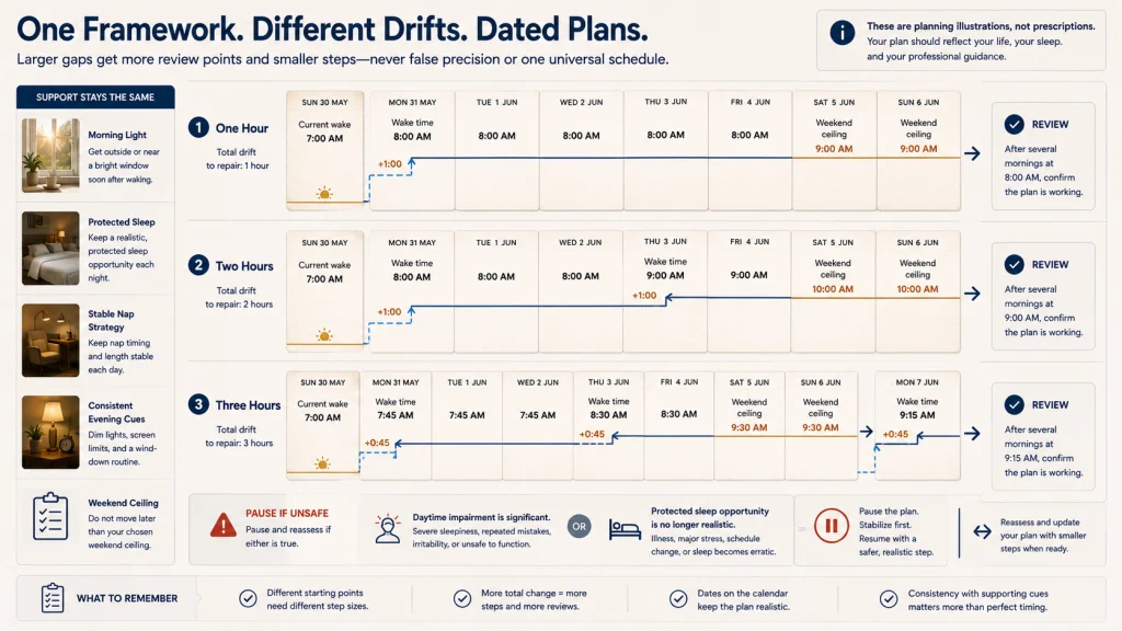Three Dated Sleep Repair Plans