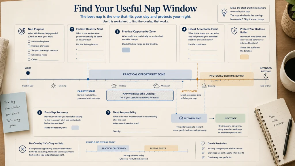 Wake to Bed Nap Placement Worksheet