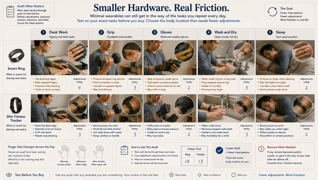 Wearable Work and Exercise Interference
