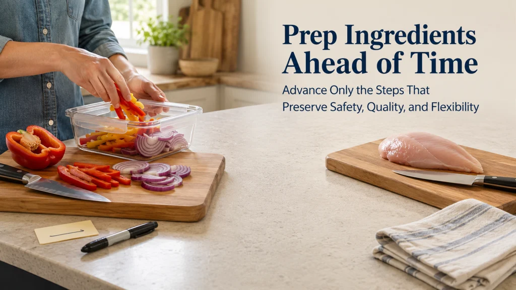 Prep Ingredients Ahead Of Time