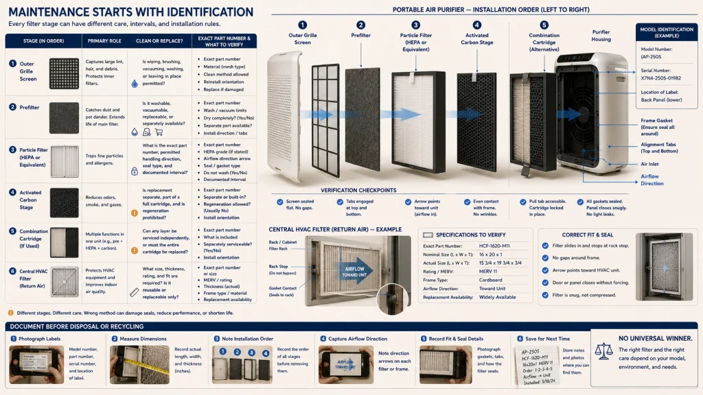 Air Purifier Filter Stage Maintenance Inventory