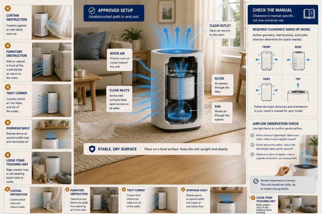 Air Purifier Inlet and Outlet Clearance