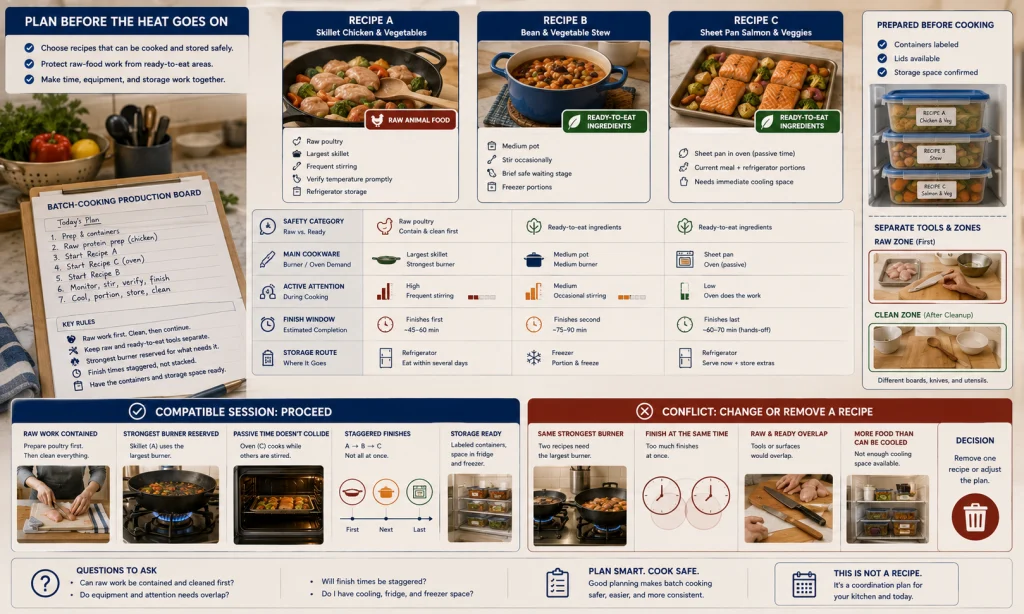 Batch Cooking Recipe Compatibility Matrix
