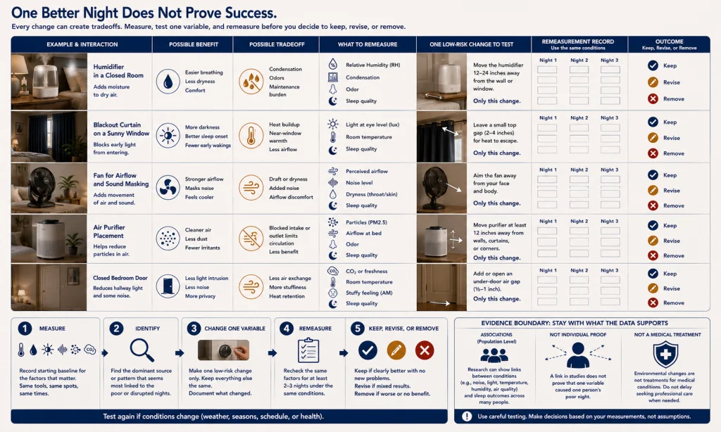 Bedroom Product Interaction and Remeasure Matrix