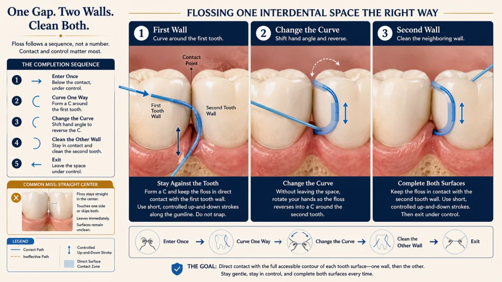 C Shape Both Tooth Walls Technique