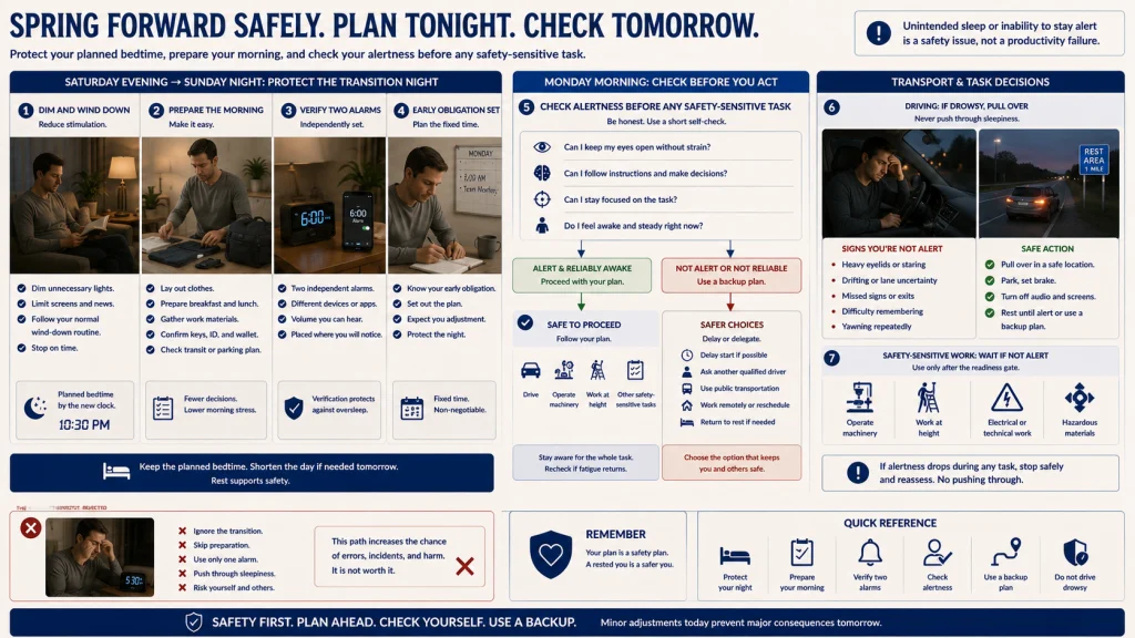 Daylight Saving First Workday Safety Check