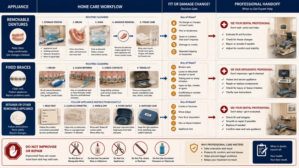 Dental Appliance Care Handoff Map