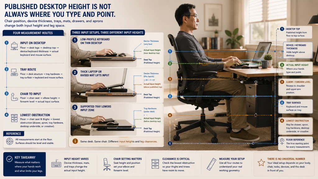 Desk Surface vs Input Height