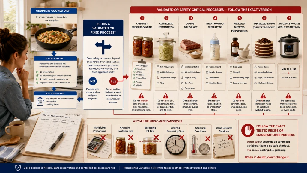 Do Not Scale Recipe Safety Boundaries