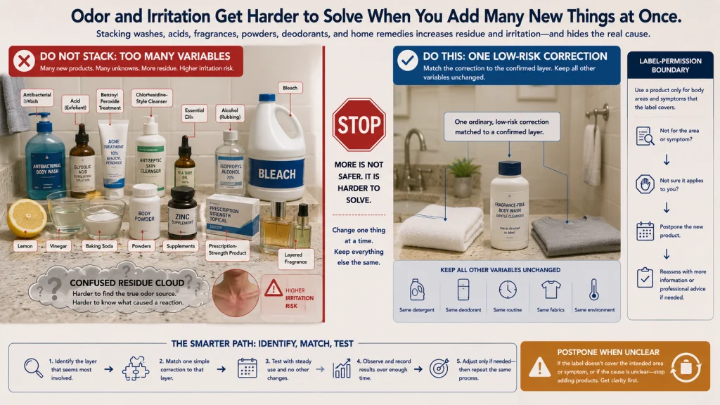 Do Not Stack Odor Products