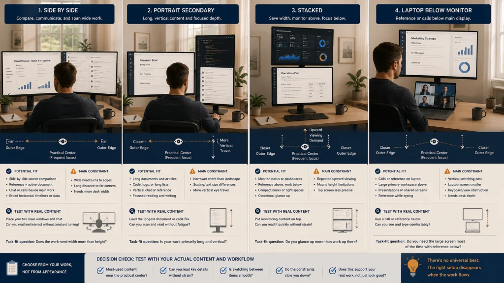 Dual Monitor Layout Comparison