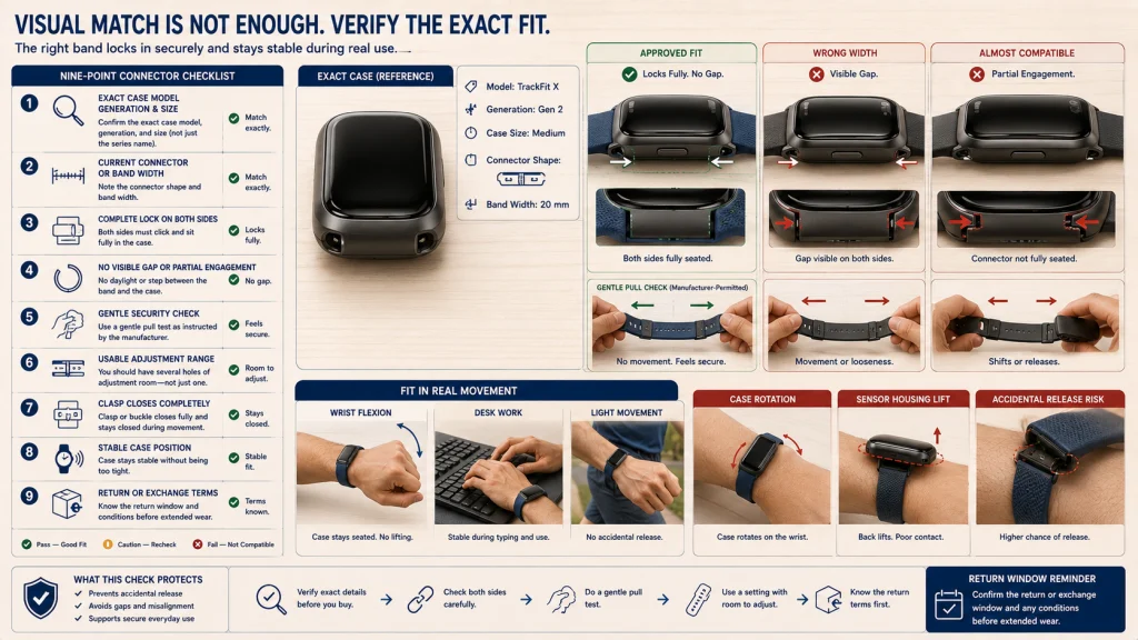 Fitness Tracker Band Connector Checklist