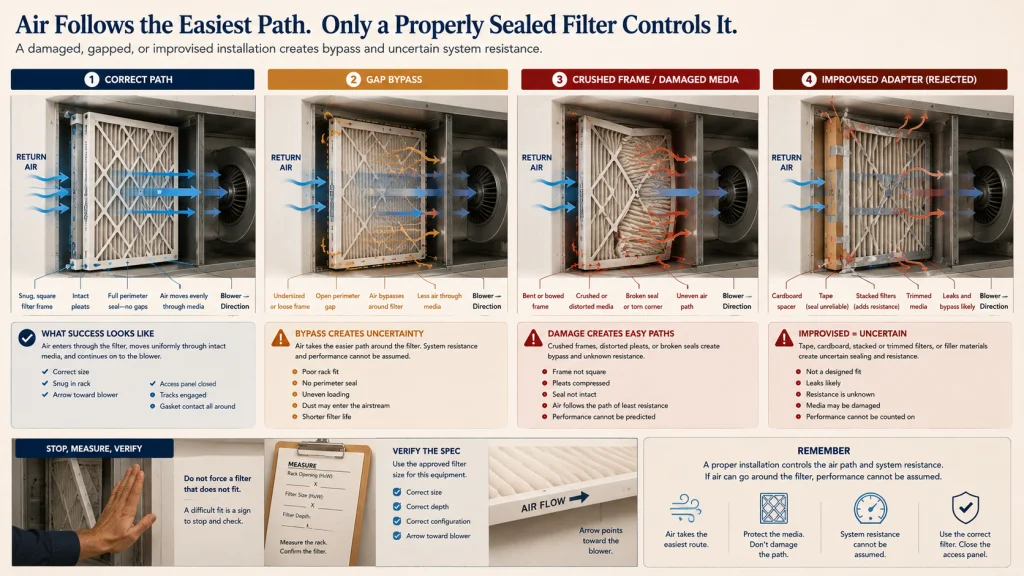 HVAC Filter Bypass Air Paths