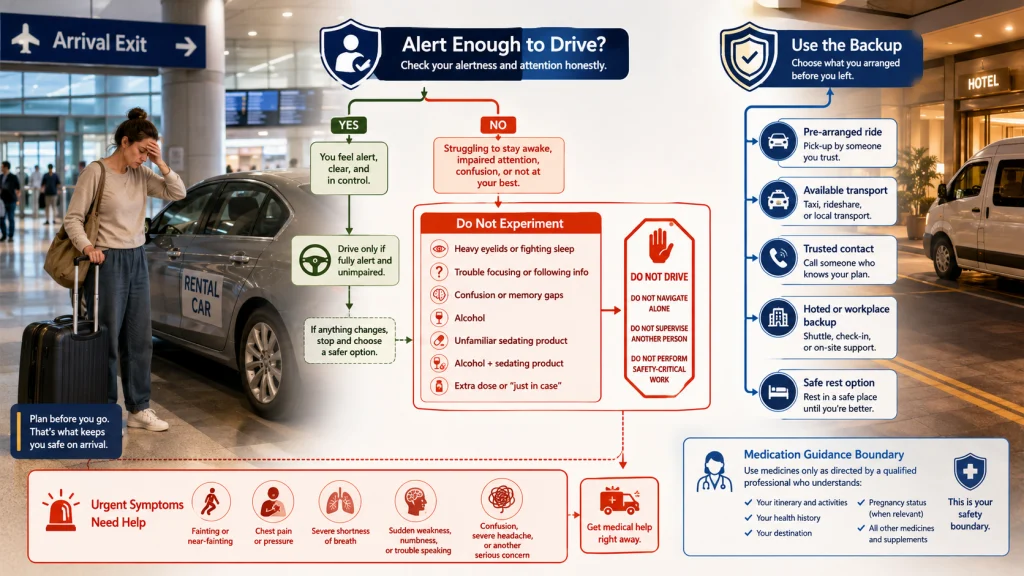 Jet Lag Driving and Sedating Product Boundary