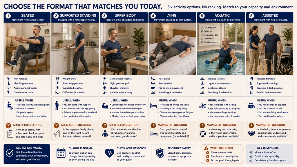Limited Mobility Activity Options Matrix