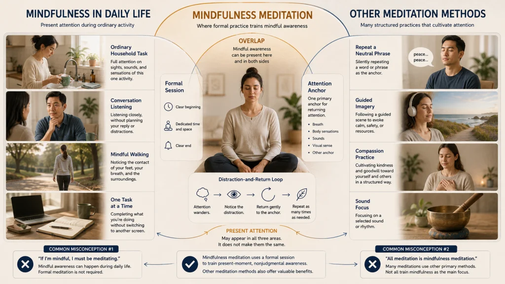 Mindfulness and Meditation Overlap Map