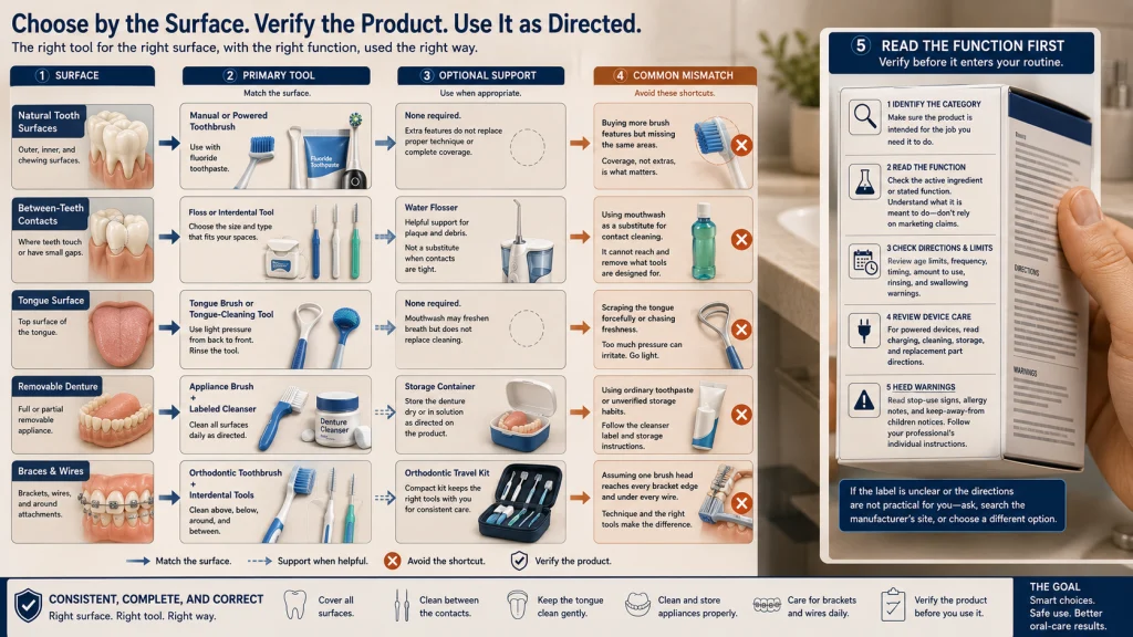 Oral Care Surface Tool and Label Match