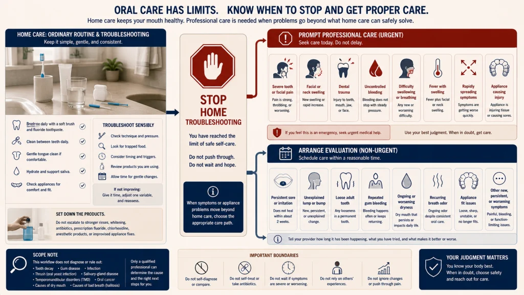 Oral Symptom Professional Care Boundaries