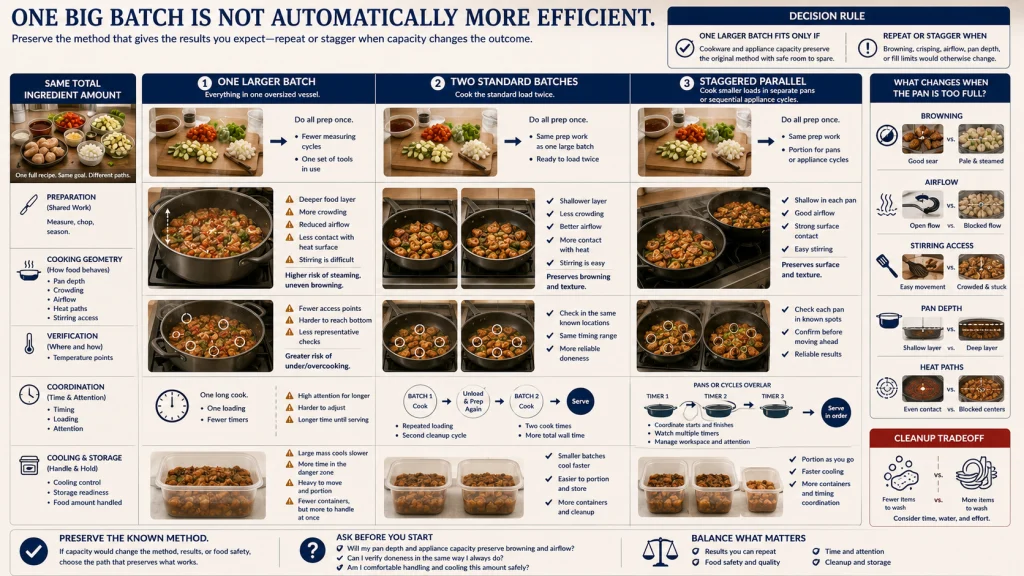 Oversized vs Repeated Recipe Batches