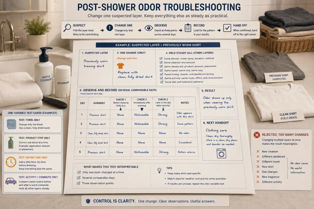 Post Shower One Variable Test