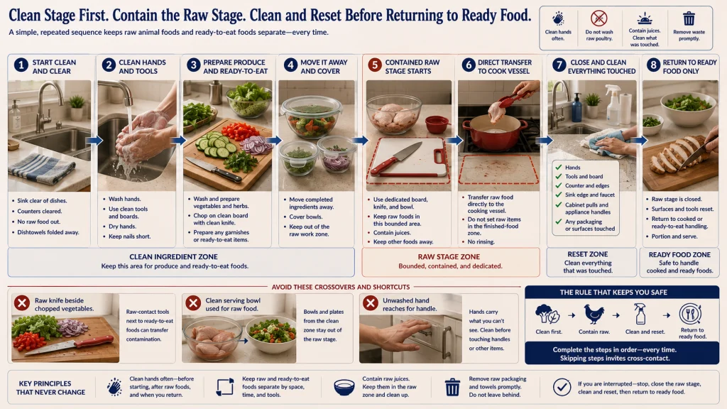 Raw to Ready Food Preparation Sequence