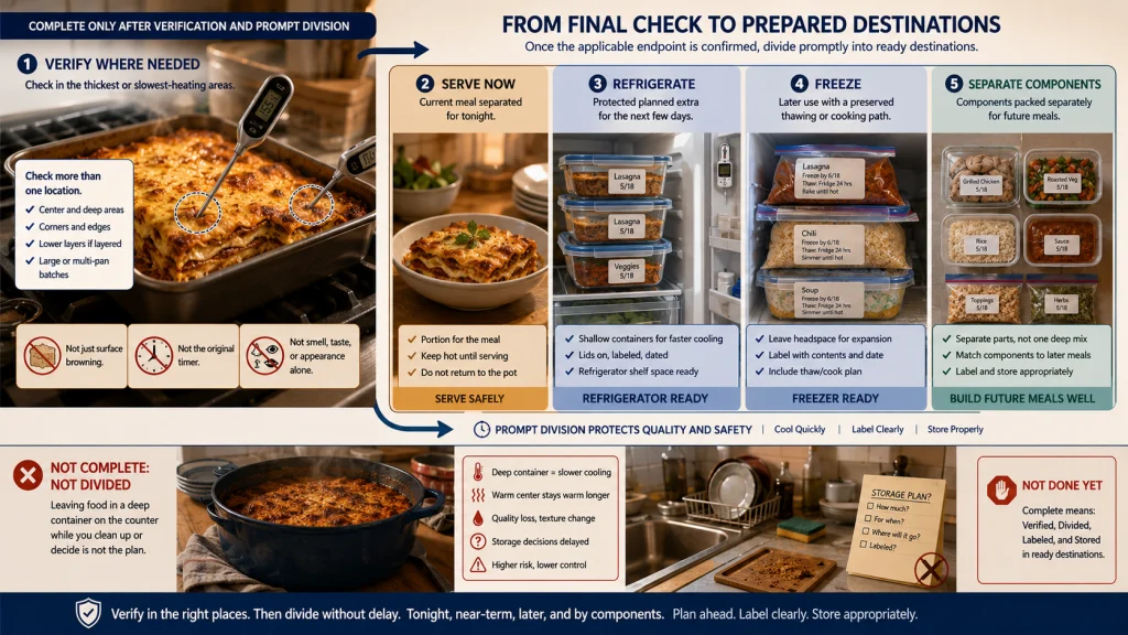 Recipe Cooking Verification and Cooling Allocation
