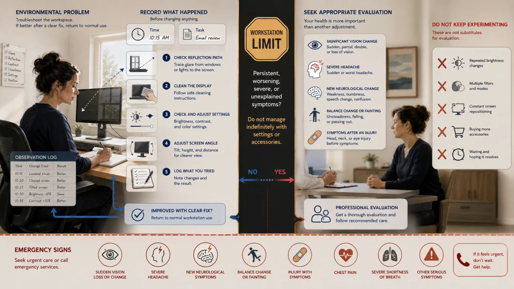 Screen Glare Visual Symptom Boundary