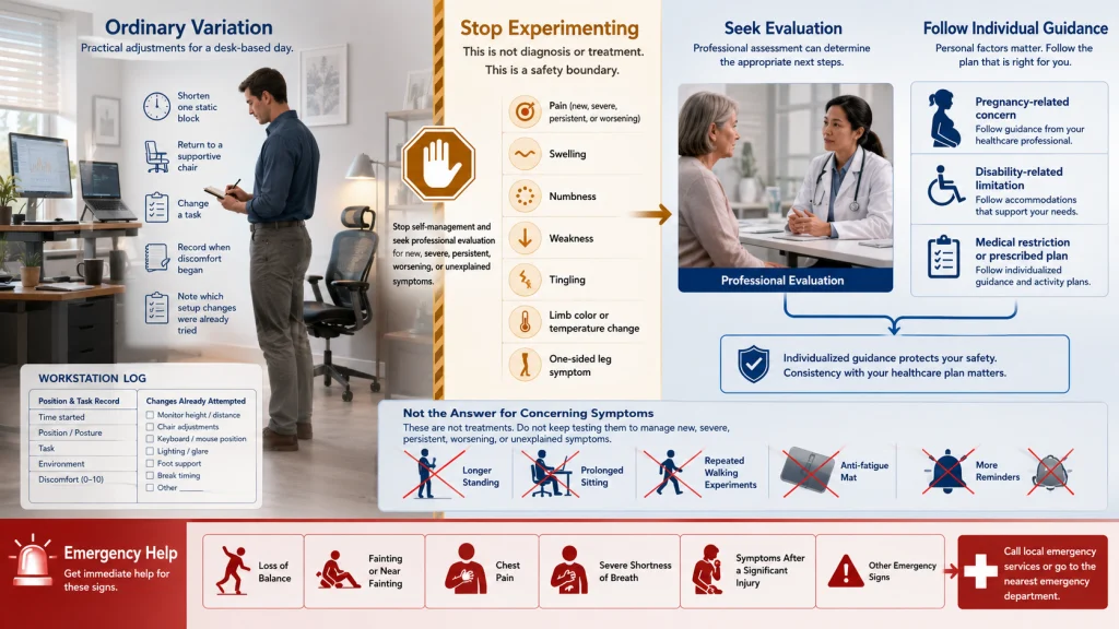 Sitting Standing Medical Stop Boundary