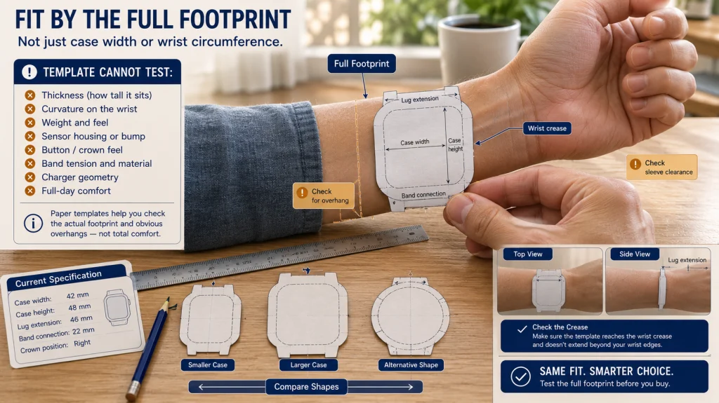 Smartwatch Paper Footprint Test