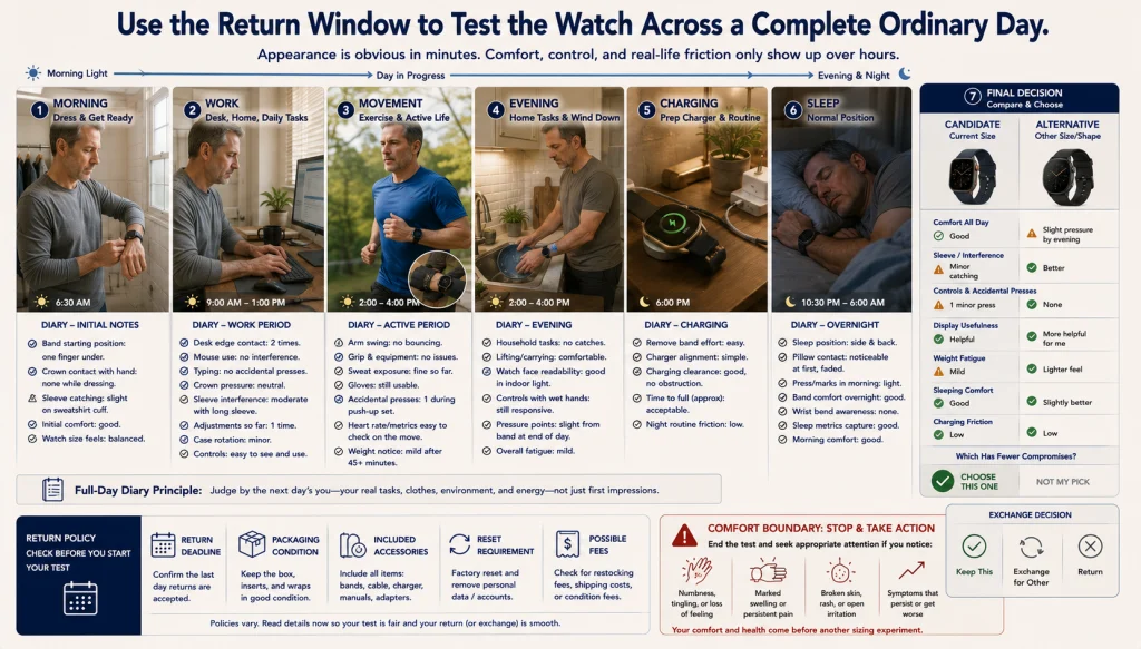 Smartwatch Return Window Fit Diary