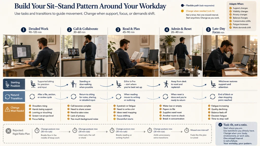 Task Based Sitting Standing Variation Map
