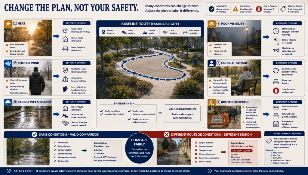 Walking Weather and Route Adjustment